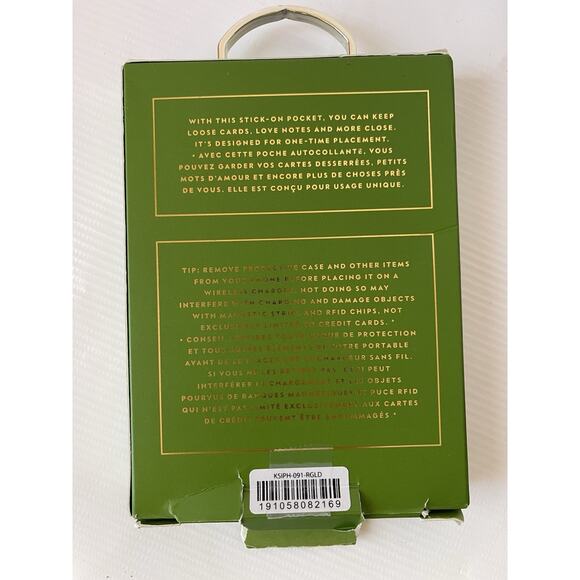 Kate Spade New York Rose Gold Sticker Pocket Smartphone Card Holder NIB - Picture 2 of 5